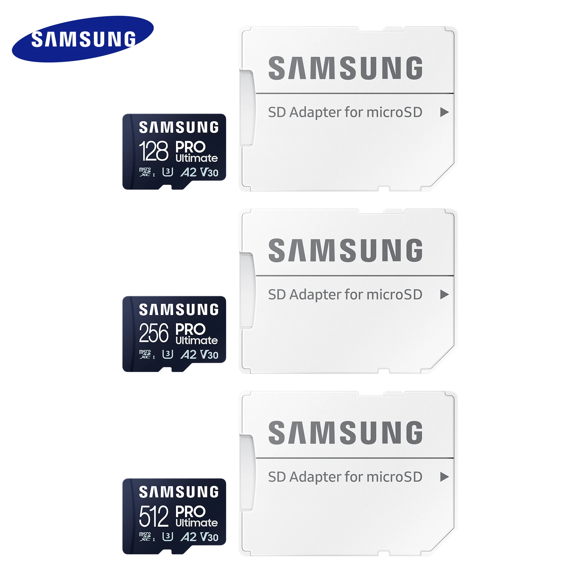 

Original SAMSUNG Micro SD Card A2 V30 microSDXC Card with adapter 64GB 128GB 256GB 512GB TF Memory Card for Phone Camera Pad PC