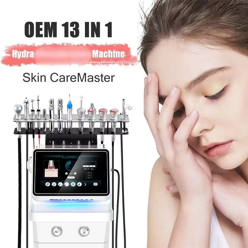 

13-in-1 Aqua Peeling Oxygen Facial Machine Hydro Crystal Beauty Hydrofacial Salon Equipment for Facial Skin Care