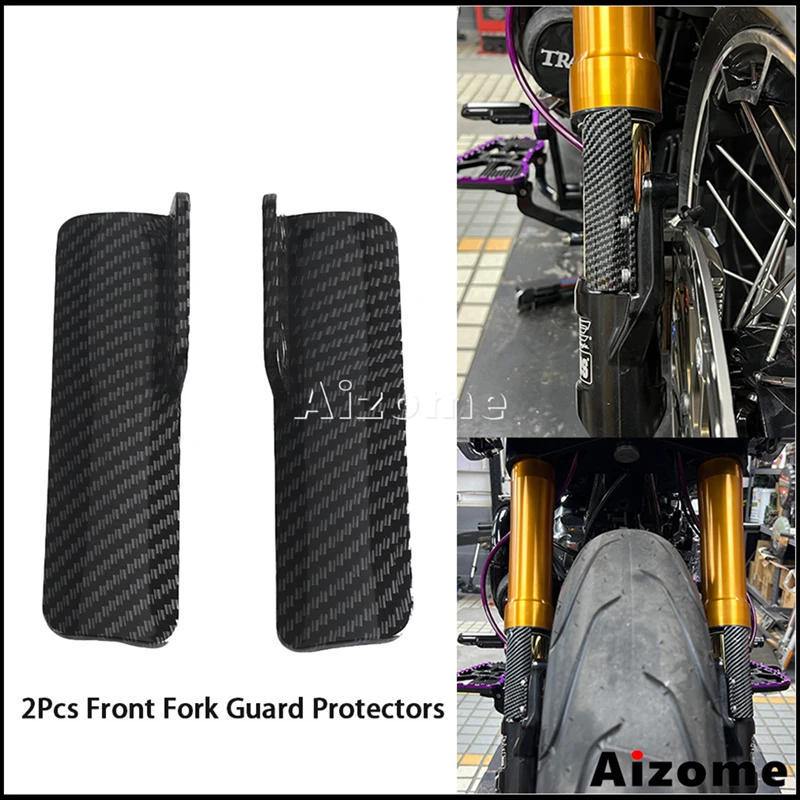 For Harley CVO Road Glide FLTRXSE 2023-24 FLTRXSTSE 2024 Front Fork Guard Protector Carbon Fiber Plastic Anti Scratch 2Pcs Parts