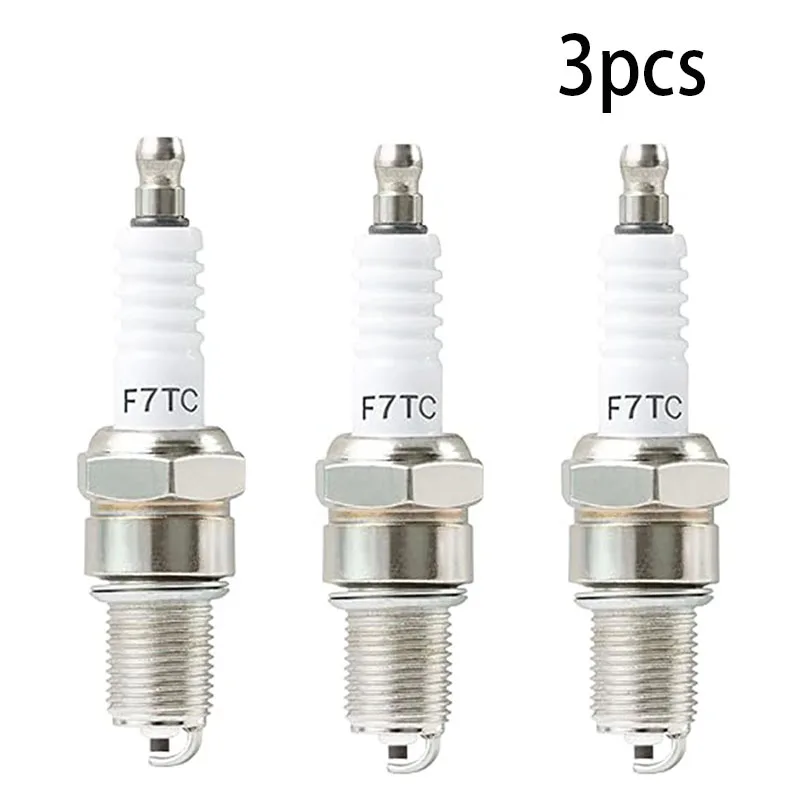3Pcs F7TC Spark Plug, Standard Powersports Sparkplug for GCV160 GCV190 GX120 GX160 GX200 GX240 GX270 GX340 GX390 Generator Lawn