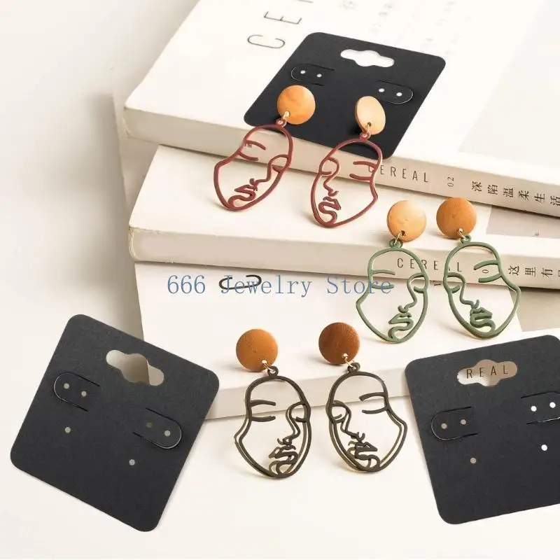 

F2TD 100Pieces Durable Paperboard Earring Holder Cards for Jewelry Showcase Practical Earring Display Cards for Jewelry Show