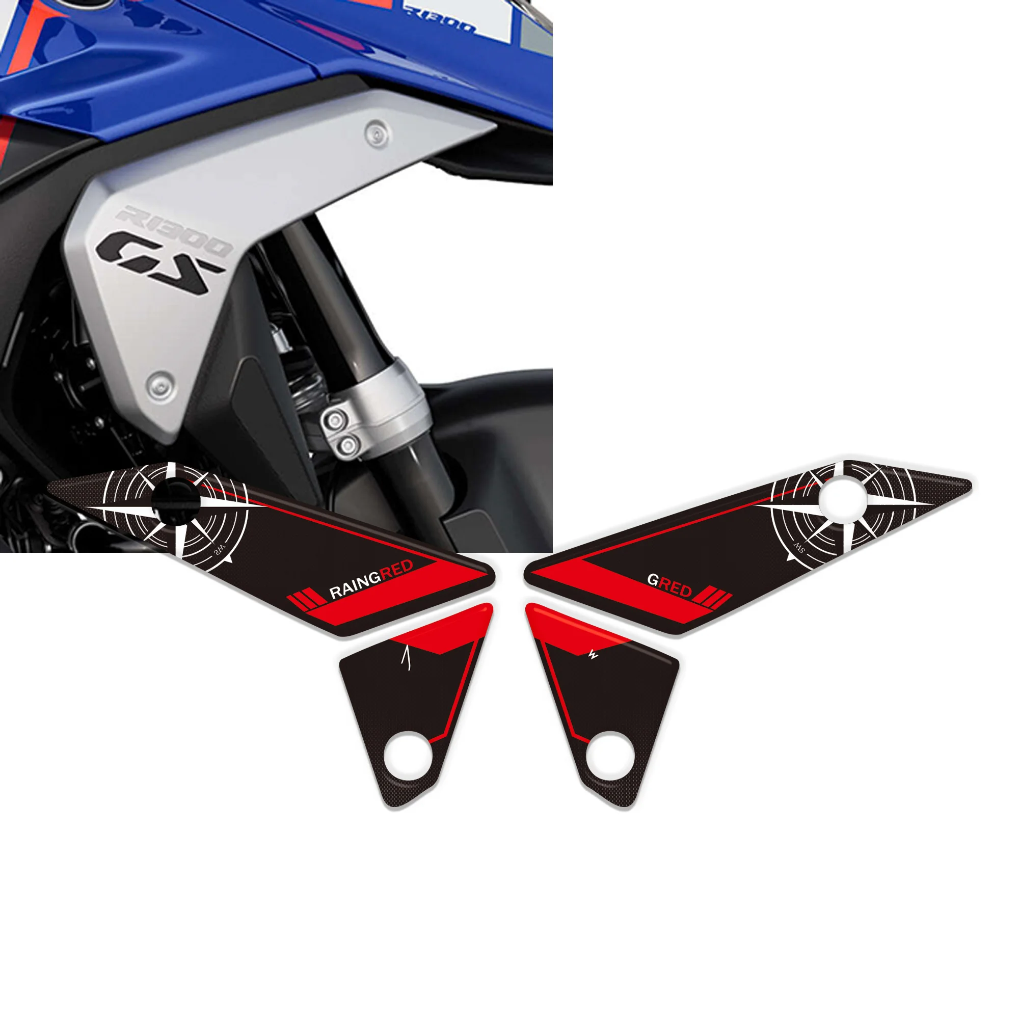 Trophy Triple Black Option 719 ADV Adventure Protector Tank Pad Decal Decorative Sticker Fit BMW R1300GS R 1300 GS 1300GS2023+