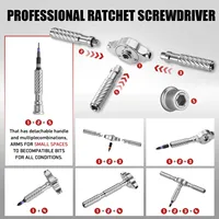 VMAN 66in1 Multifunction Ratchet Screwdriver Set Multi Magnetic Bits Mini Repair Tool Kit Household Tool For PC & Desk Etc. 2