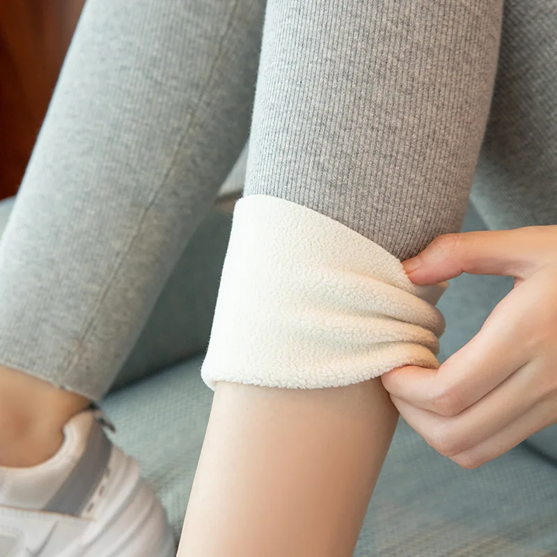 Damskie spodnie termiczne z polaru Sherpa, ciężkie, ocieplane polarem, z wysokim stanem, zimowe legginsy, bezszwowe, o gramaturze arktycznej.