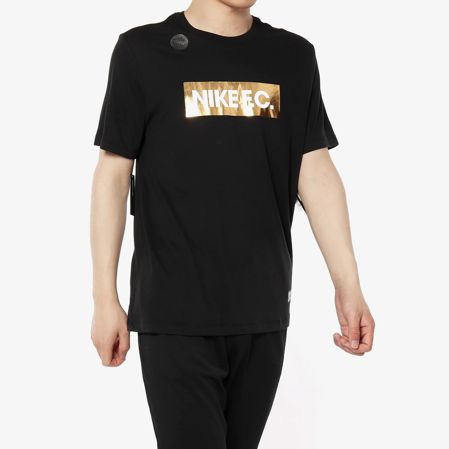Nike Authentic M NK FC DRY TEE GOLD BLOCK Men's Casual Sports T-Shirt BQ8118-010
