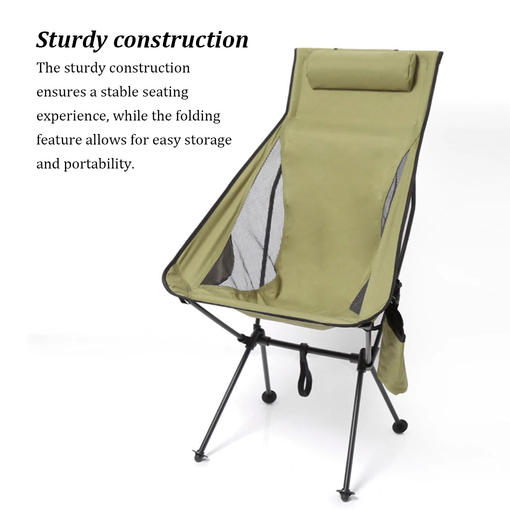 Breathable Seating Lightweight Camping Chair And In Outdoors Portable Folding Chair For Outdoor Camp green