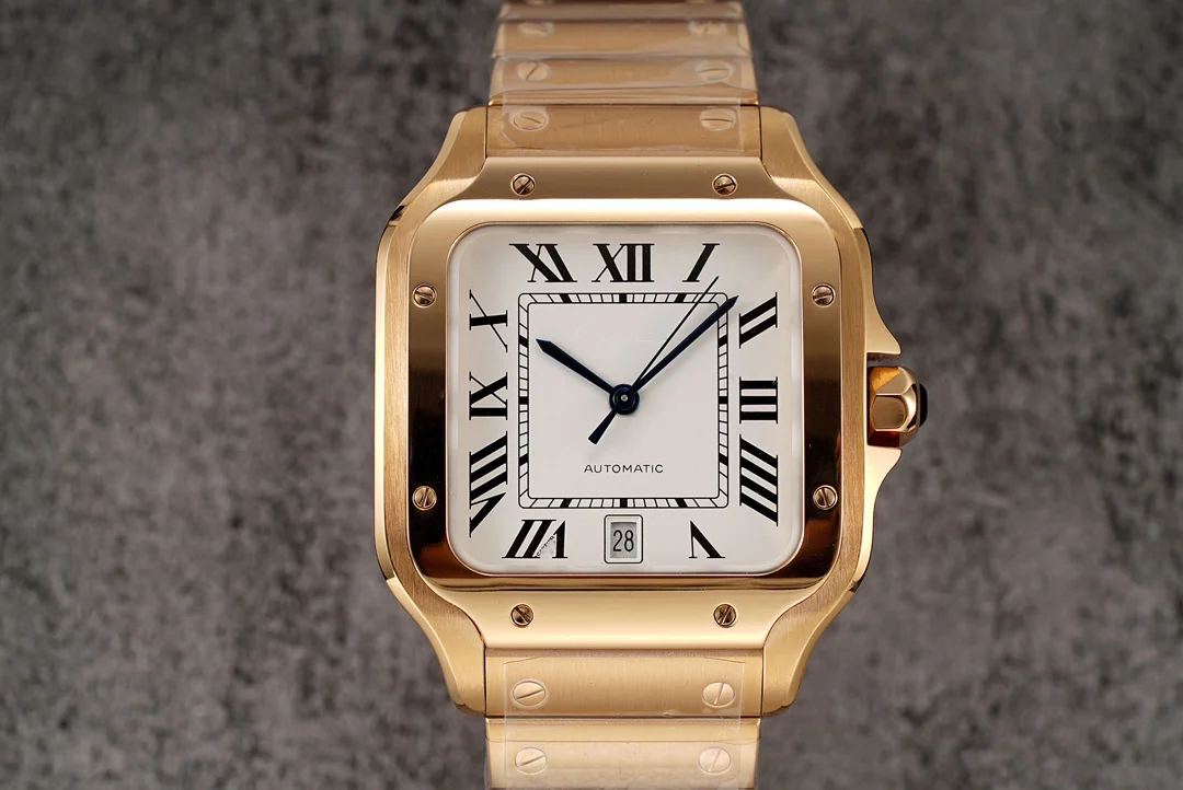 2025 Men's Watch Light Luxury Simple Retro Style Roman Casual Watch Men's and Women's Same Style Square Watch Can be Customized