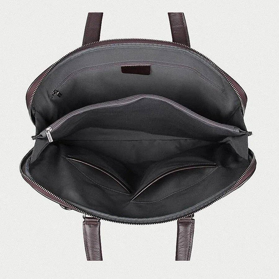 Men Slim Briefcase Genuine Leather Business Handbag Laptop Casual Large Shoulder Bag Fashion Messenger Bag Luxury Bolsas