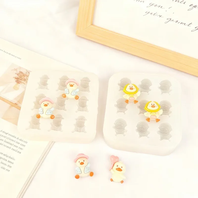 DIY Cute Duckling Silicone Mold DIY Crystal Epoxy Aromatherapy Plaster Silicone Mold Cake Decoration Accessories Molds