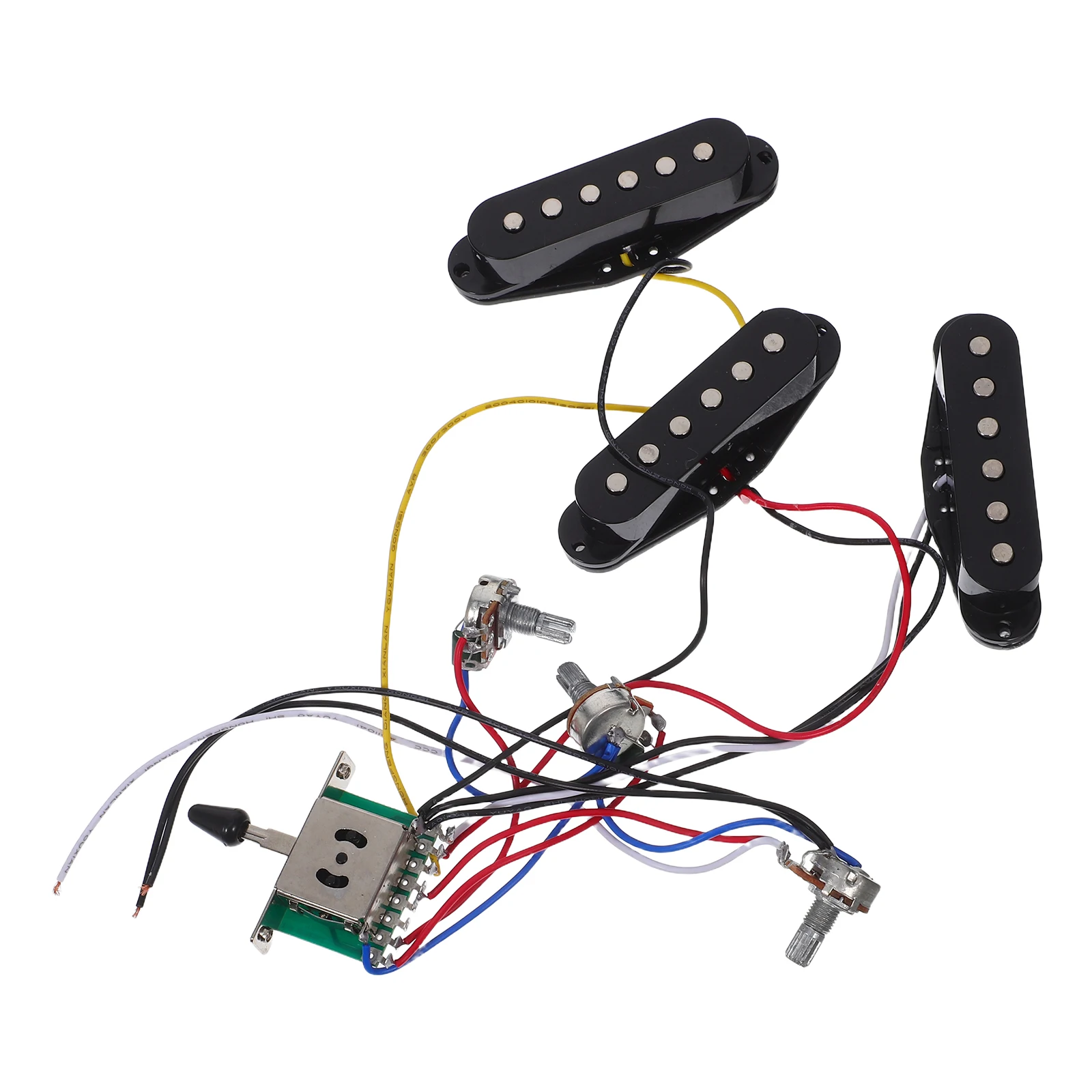 

Electric Guitar Line Kit Accessories Suite Single Coil Pickup Accessory Circuit Connecting Wires Metal Plastic Bridge Position