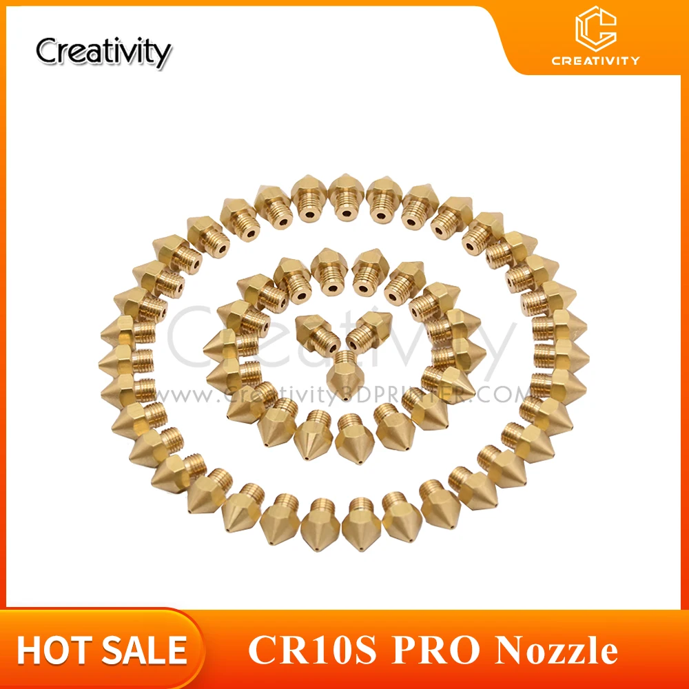 

3/5pcs CR10S PRO Nozzle1.75MM 0.2/0.6/0.8/1.0/0.4MM extruder nozzles M6 Original Specially for CR10S Pro hotend 3D Printer Parts