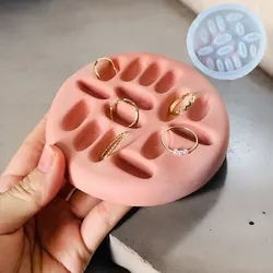 Earrings Rings Storage Tray Resin Mold DIY Shell Jewelry Display Plate Conch Gypsum Concrete Casting Silicone Mold Jesmonite