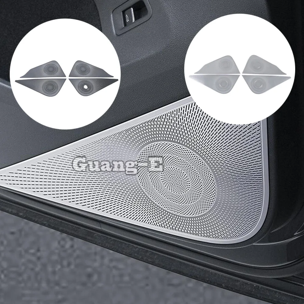 

Stainless Steel Stickers Inner Door Audio Speaker Covers Trim Accessories For VW Volkswagen Teramont Atlas 2021 2022 2023 2024