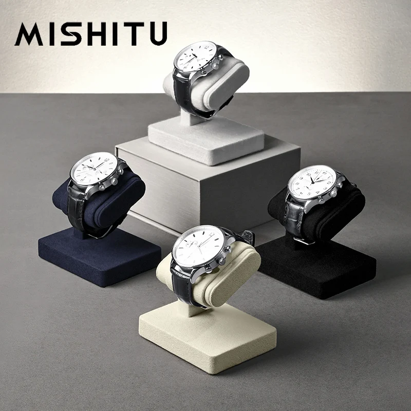 MISHITU High End Wrist Watch Display Rack Microfiber Watch Bracelet Counter Display Jewelry Display Props Watch Storage Rack
