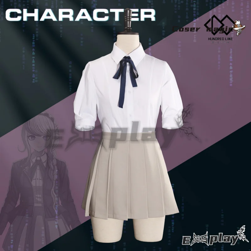 HUNDRED LINE -Last Defense Academy- Kirifuji Nozomi Cosplay Costume Halloween JK Uniform Coat Skirt Shirt Tie Campus Woman Set
