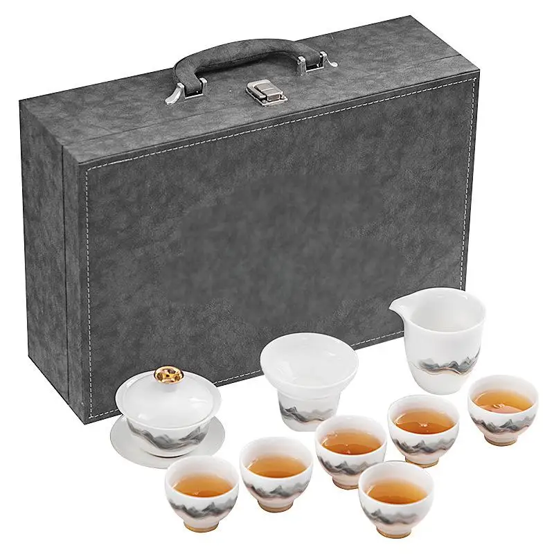 

Office and home handmade, portable ceramic coffee and tea cups, teapot sets