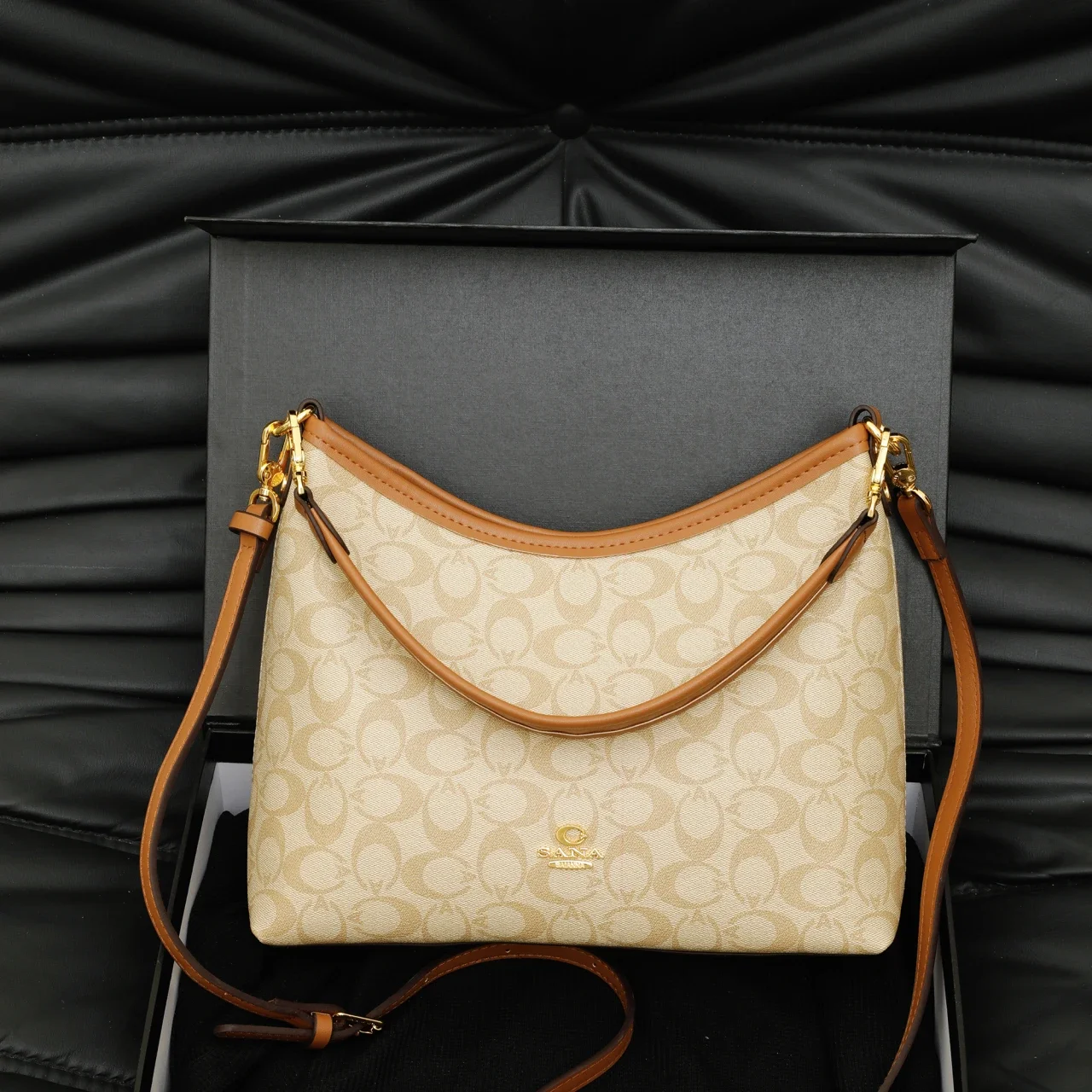 

2025 Chic Solid Color Crossbody Bag - Women's Trendy Messenger Tote With Paris Vintage Logo & Capacity