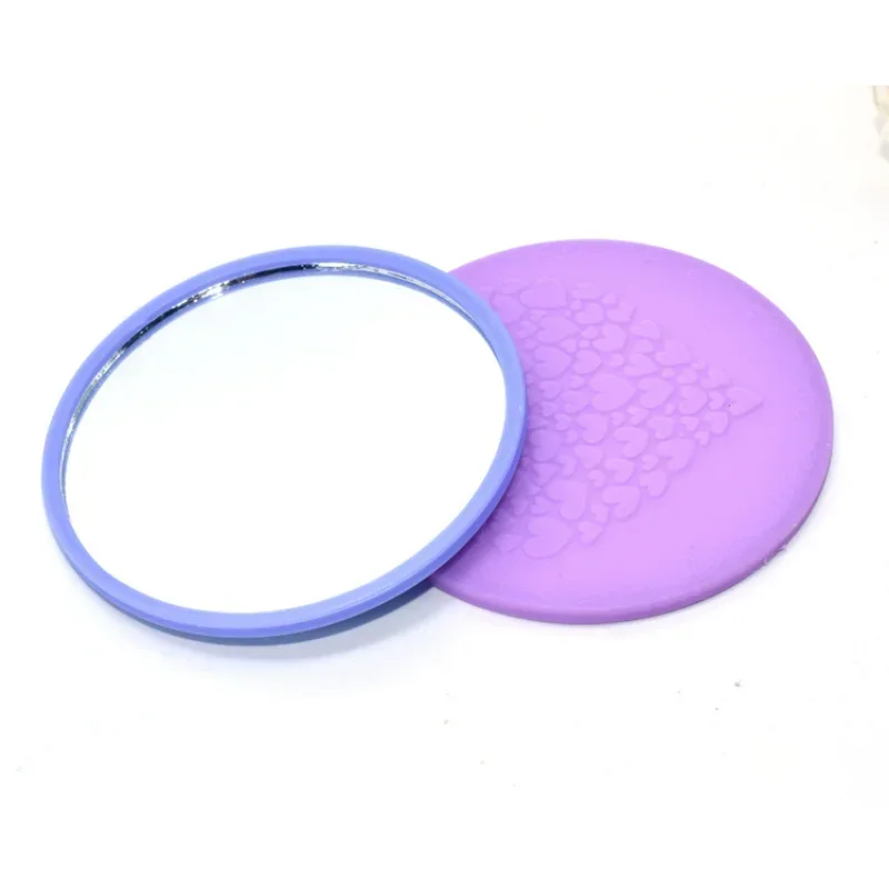Draagbare Eenzijdige Mini Pocket Make-Up Spiegel Cosmetische Compacte Spiegels Kleur Willekeurige Dia 7Cm Kleur Willekeurig Reis Cosmetische Tool
