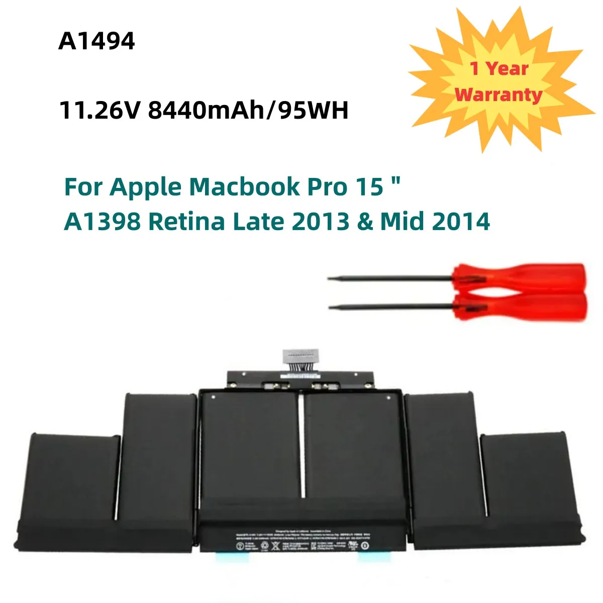 A1494 A1417 Laptop Battery for Apple MacBook Pro 15