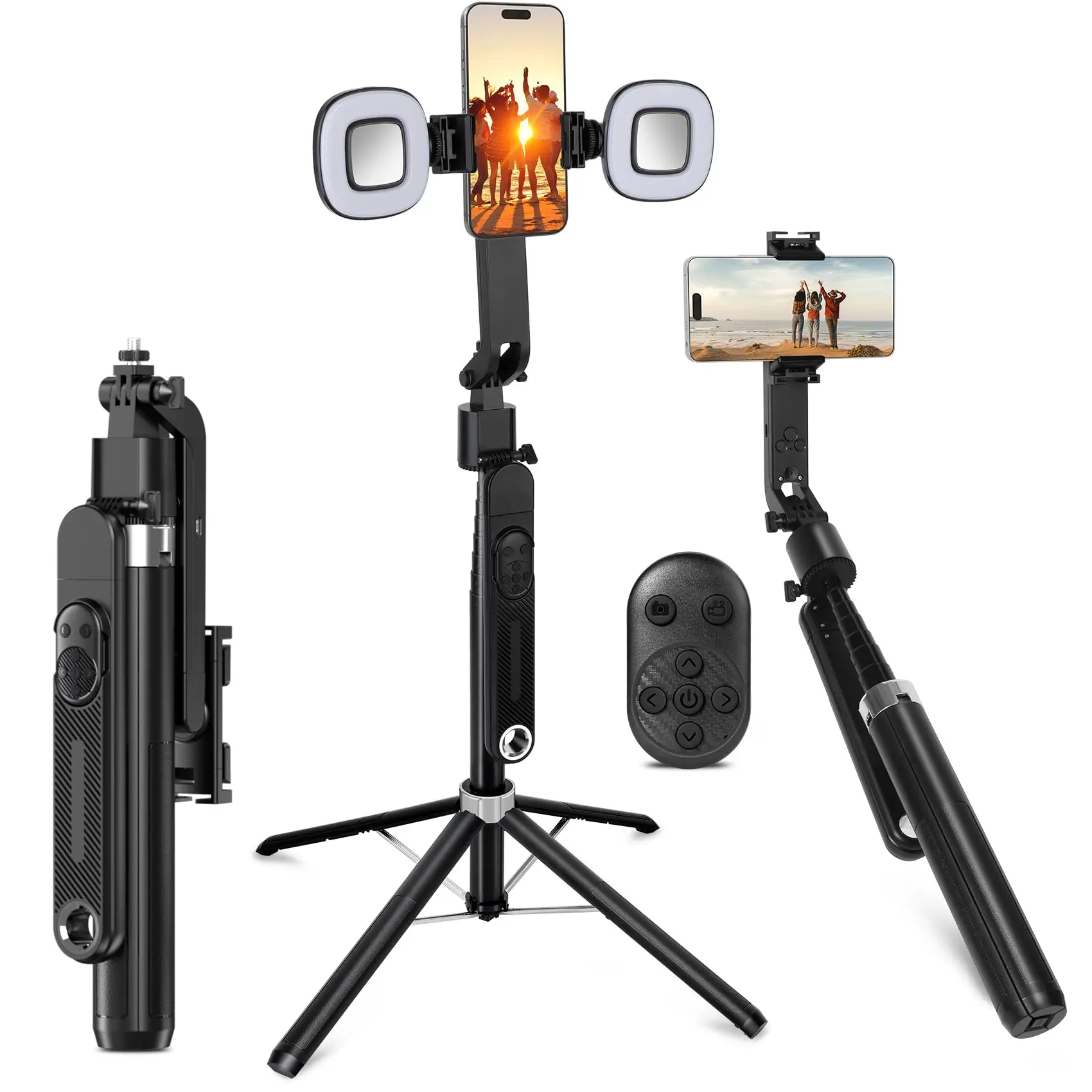 360° Auto Face Tracking Tripod 180CM Facial Recognition Tripod for Live Broadcast/Video Conferencing/Vlog Artifact