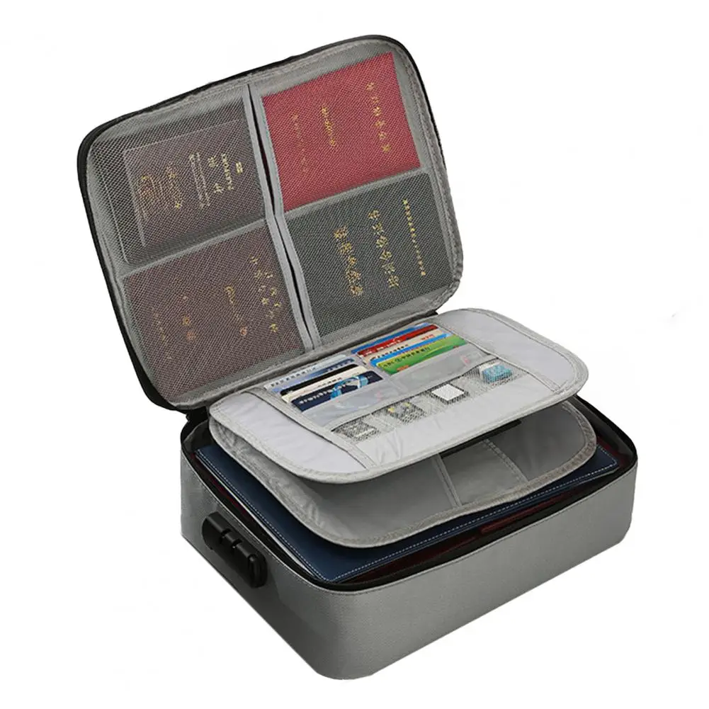 File Organizer Bags Document Home Office Travel Safe BagMulti-Layer Portable Storage For Important Documents Certificates Legal