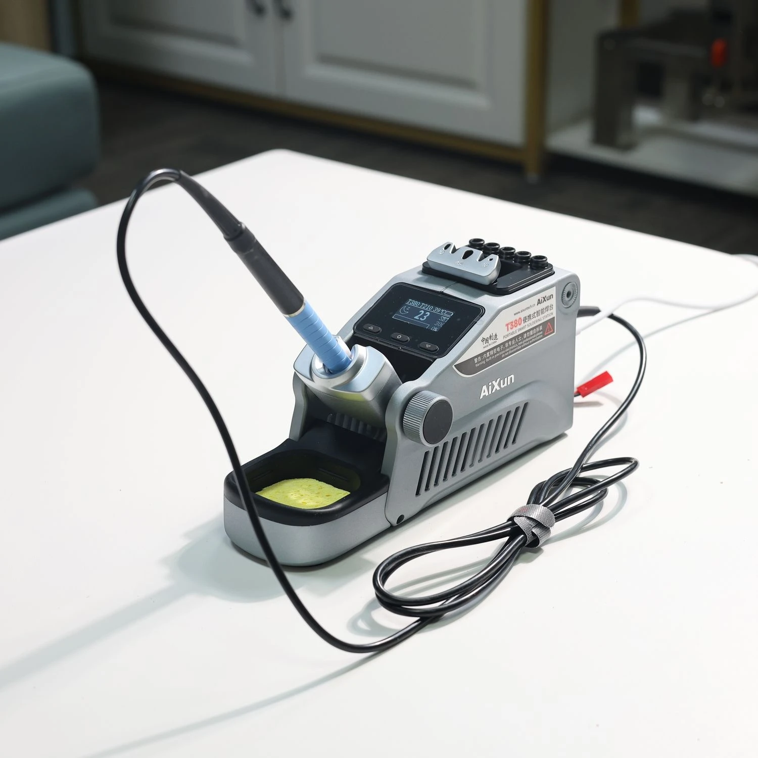 Aixun t380 80w estação de solda inteligente suporte t115 t210 lidar com estação de retrabalho de soldagem rápida para o telefone móvel smd bga pcb reparação