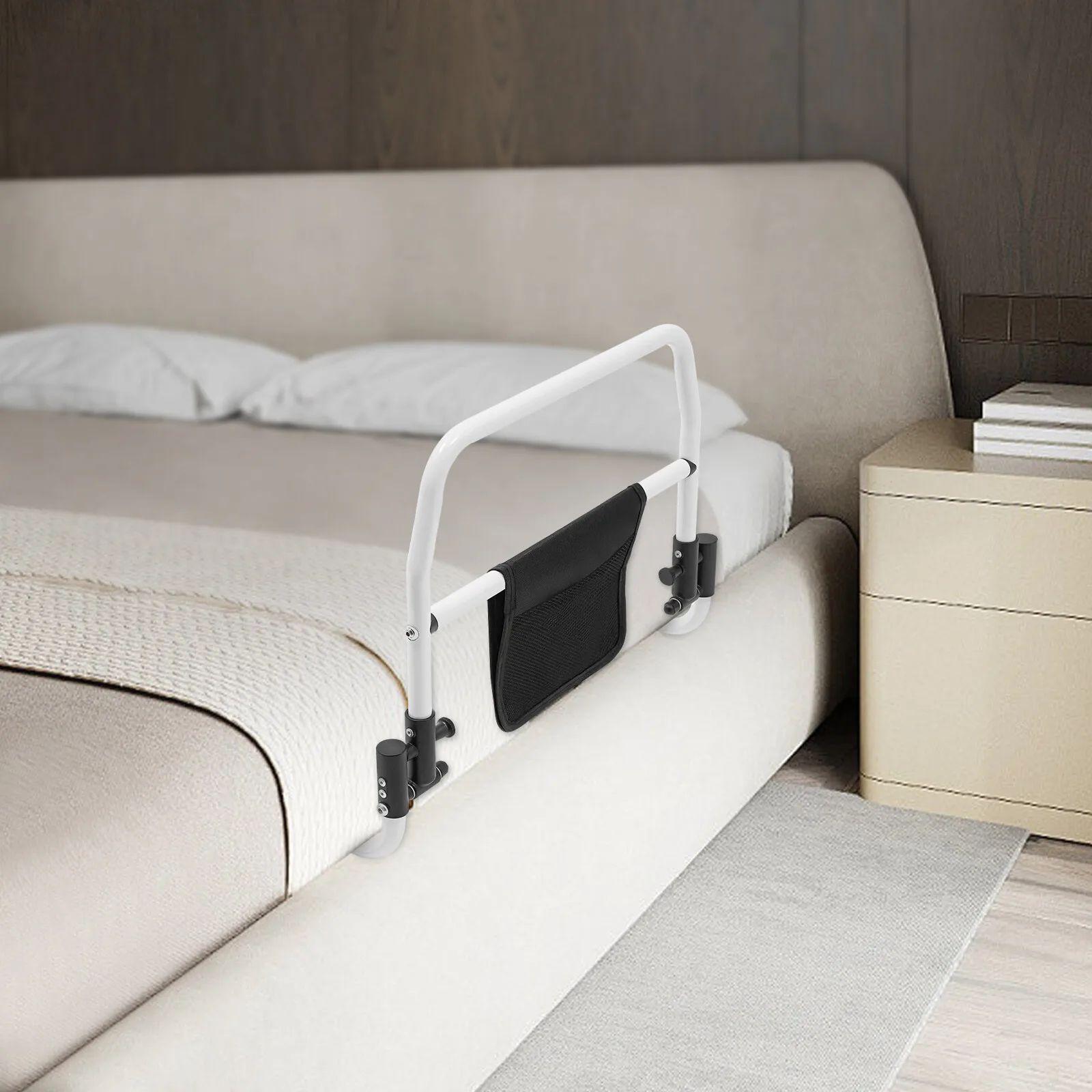 Faltbare Handläufer Bettschiene Aufstehhilfe Bettschiene Mit Aufbewahrungstasche Für ältere Menschen, Rehabilitationspatienten