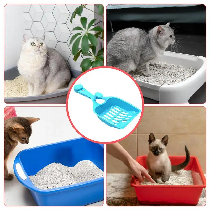 Litter Box Scoop Candy Color Cat Litter Sifter Poop Scooper And Cleaning Tool For Litter Box Reduces Dust