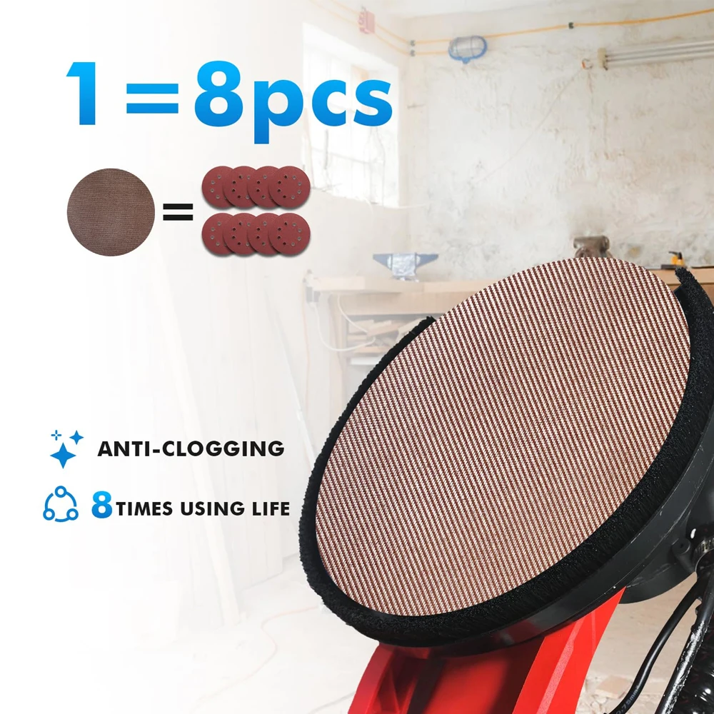 9inch 70-3Pcs Mesh Sandpaper Sanding Discs Hook&Loop Dust Free Abrasive Disc Wall Anti-blocking Grinding for Wood Furniture