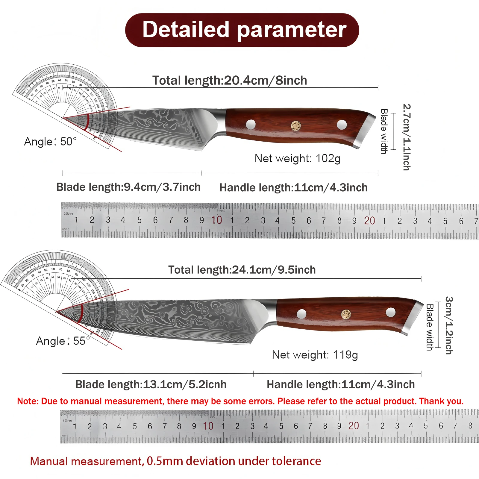 1PC,Professional Kitchen Knife 67 layers Damascus Steel Slicing Knife Meat Fruit Peeling Knife Kitchen Tools Cooking Tools
