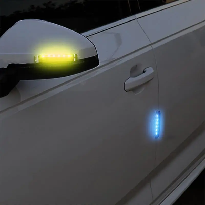 Car Door Warning Light Solar Car Door Flashing Lights Car Strobe Light Auto Exterior Decoration For Removing Static Electricity