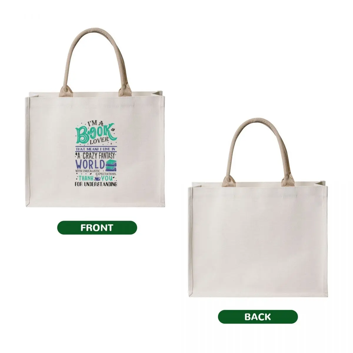 Book Lover Tote Bag reusable shopping bag shopper bags the tote bag Shopper handbag