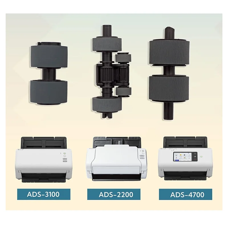 

J1UL1N Комплект ролика для захвата бумаги для Brother ADS-2200 ADS-3100 Комплект роликовых роликов для замены сканера