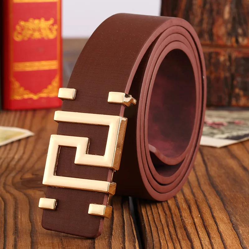 Fashion Casual Gold Letter Button Top Men\'s Women\'s Belts for Daily Wear Jeans Designer Belts for Comfortable Gift To Boyfriend
