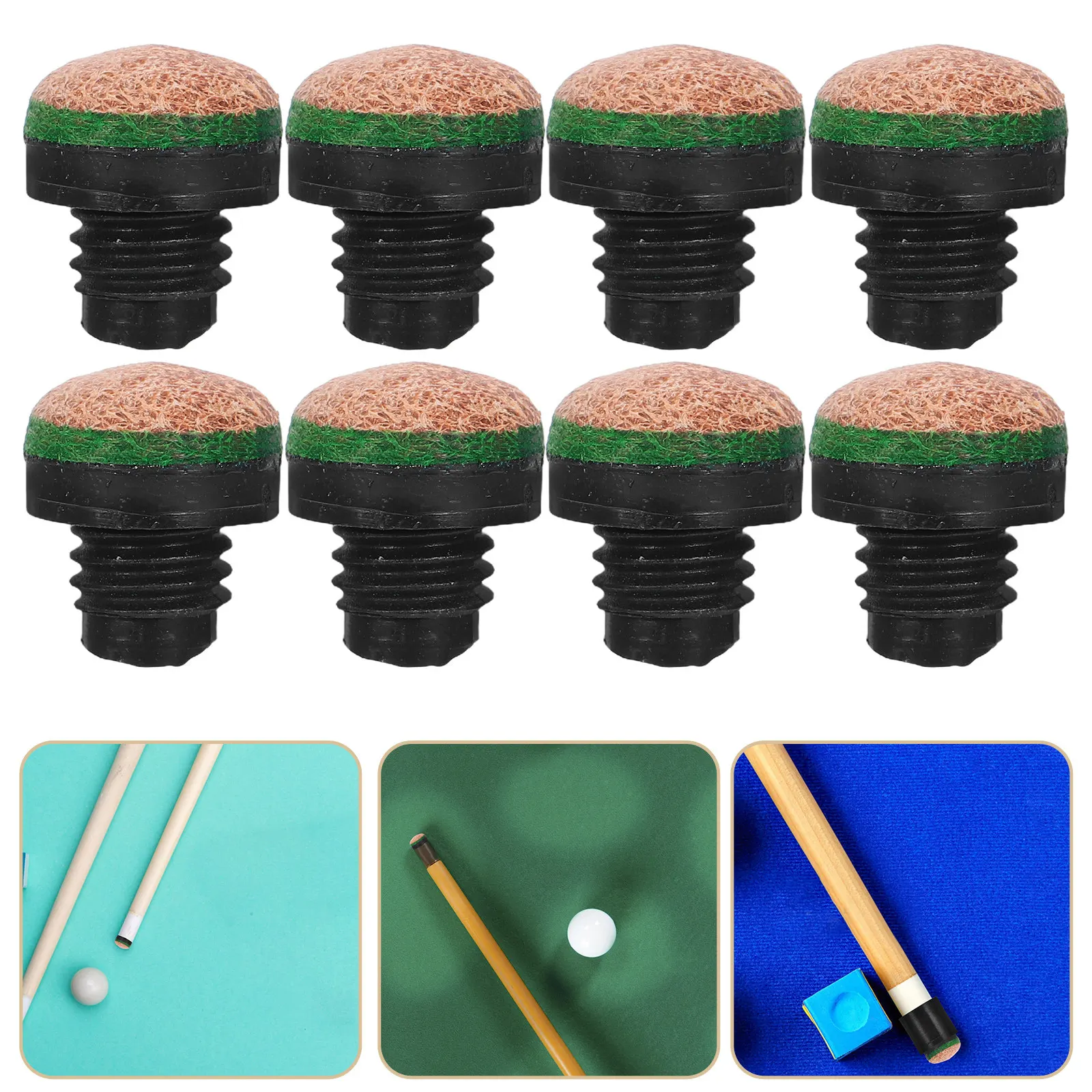 

20Pcs Screw-on Pool Cue Tips Replacement Kit Billiard Cue Stick Tips for Snooker Pool Table Accessories Professional