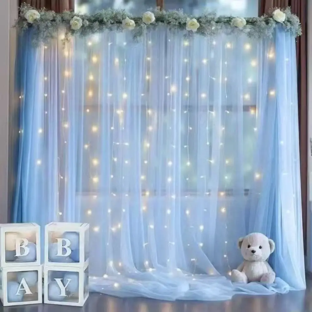 6/8/10 Meters Wedding Tulle Arch White Pink Width 160CM Draping Fabric Backdrop Elegant Arch Draping Fabric Birthday Party