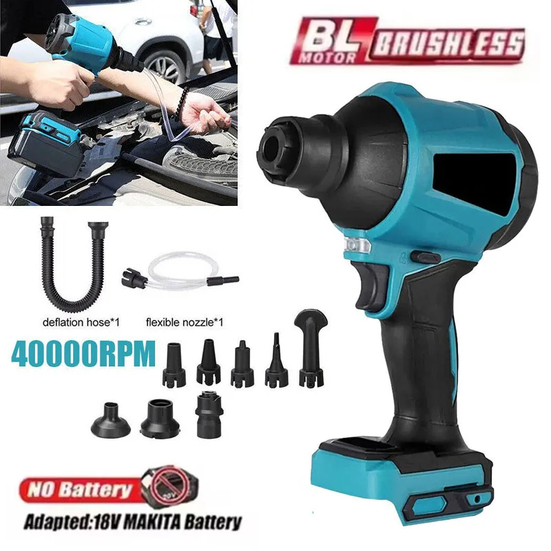

Rechargeable Air Dust Machine Lithium Electric Cordless Inflator Cleanner Dusts Blowing Fan Fit for Makita 18V Battery