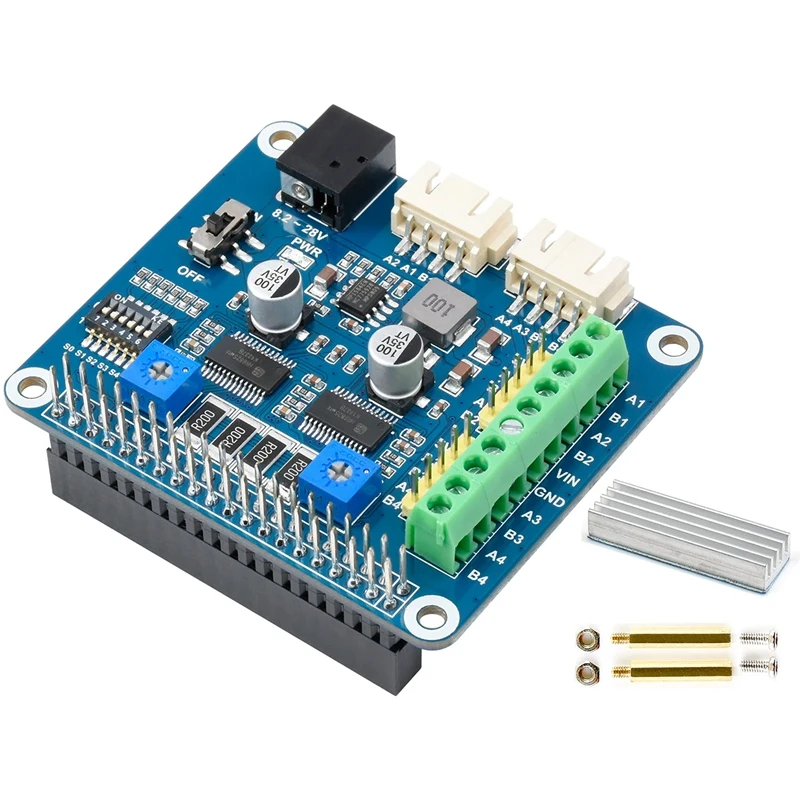 

Waveshare Stepper Motor HAT (B) For Raspberry Pi/Jetson Nano, Onboard 2-CH HR8825 Motor Driver Chip