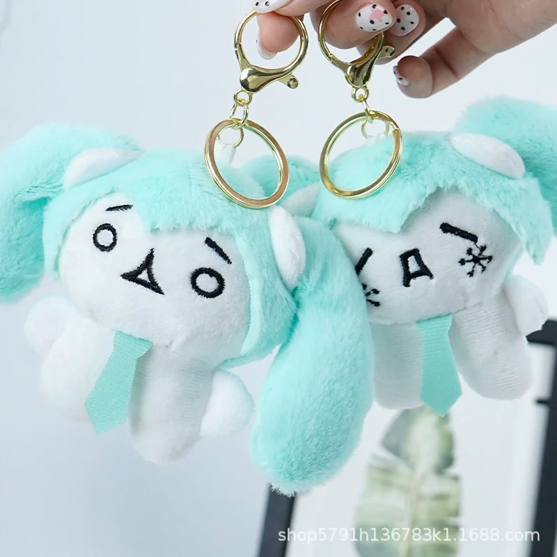 

9 см, новинка 2023 года, аниме Хацунэ Мику, забавная фигурка с выражением Kawaii Q, версия, плюшевые игрушки, кукла, кулон, украшения, подарки