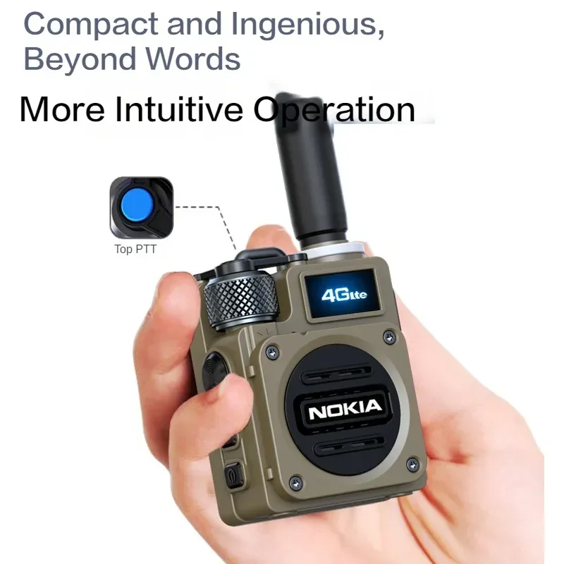 G8 Professional Portable Walkie-Talkie Dual PTT for Metal Structure, Handheld Transceiver 5000km Range 400-470MHz USB Charge