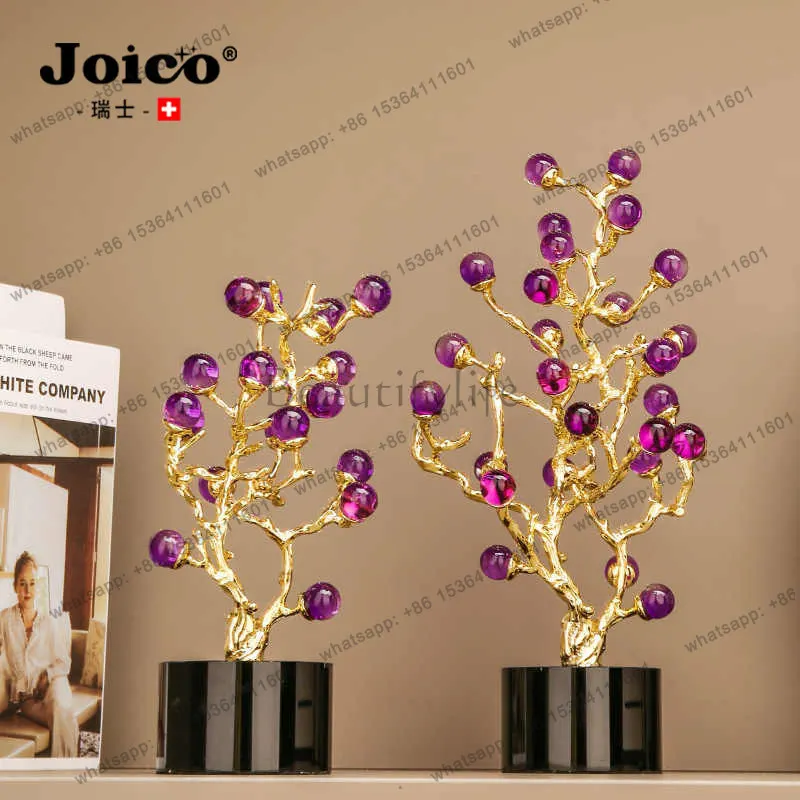 Ornament light luxury creative high-grade amethyst grape living room TV cabinet desktop decoration
