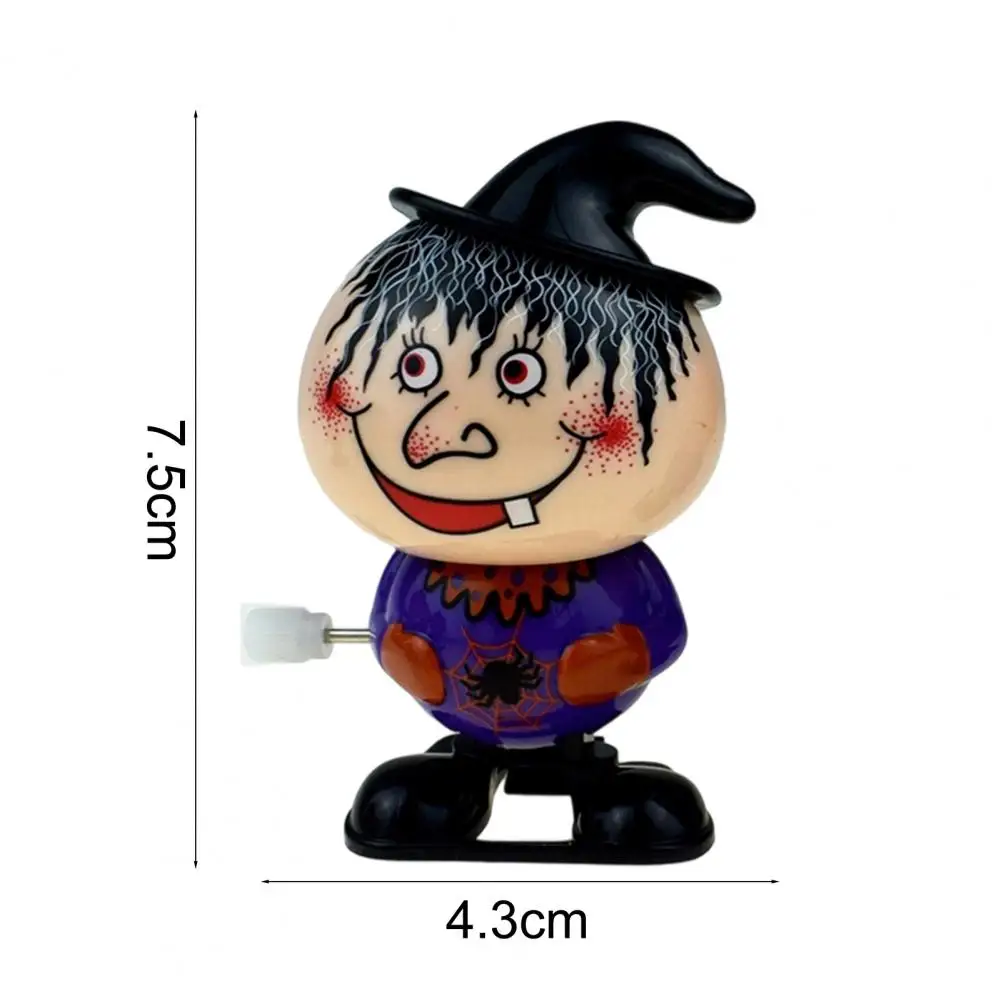 Halloween Opwindpompoenspeelgoed Spookachtig Cartoon Heks Sneeuwpop Wandelspeelgoed Peuters Jongens Meisjes Lente Clockwork Zwarte kattenspeelgoed