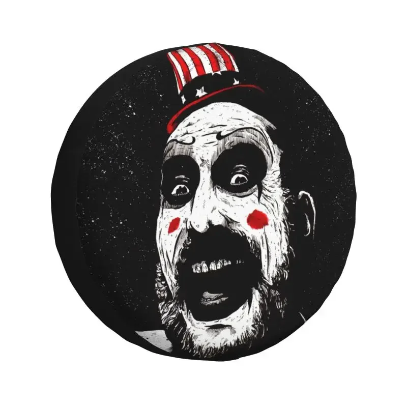 Killer Clown Family Man Tire Cover Custom 4WD 4x4 SUV Captain Spaulding Spare Wheel Protector for Jeep Grand 14 15