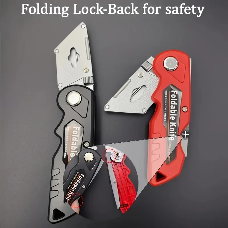 1/10 قطعة سكين فني متعدد الوظائف قابل للطي وتصميم سريع التغيير، يستخدم كماشة تجريد الأسلاك والمقص المرن #5