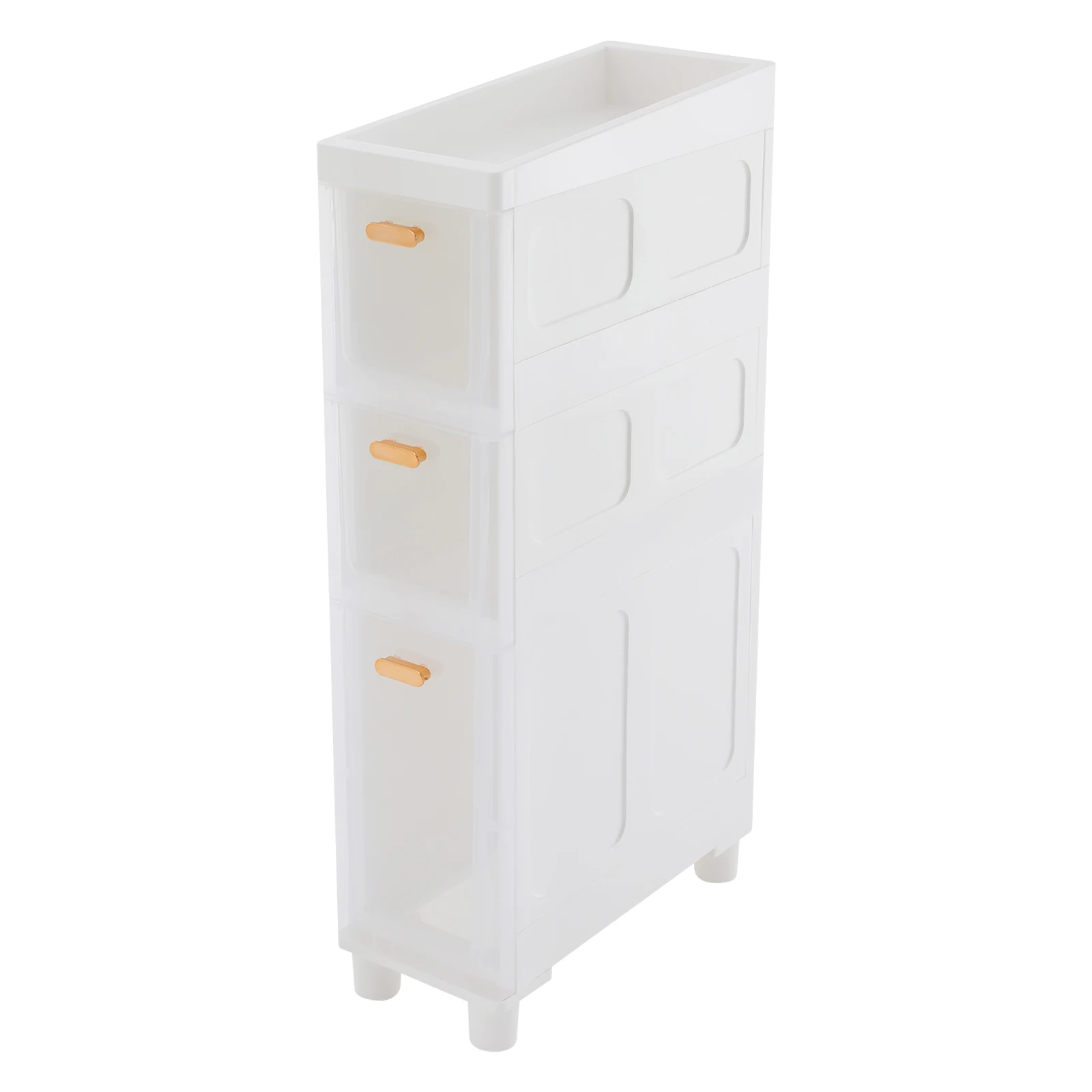 

18*40*80.5cm Bathroom Floor Storage Cabinet 3 Drawers Narrow Slim Storage Cabinet Kitchen Ultra Narrow Gap Toilet Drawer Storage