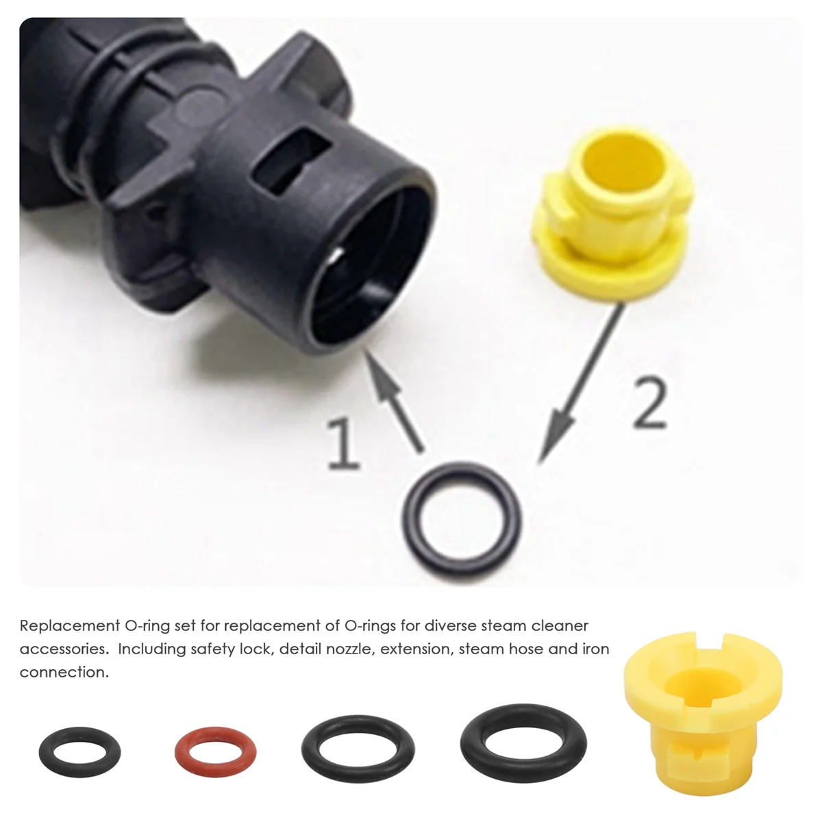 O-Ring for Karcher Lance Hose Nozzle Spare O-Ring Seal 2.640-729.0 Rubber O-Ring Pressure Washer for K2 K3 K4 K5 K6 K7 A