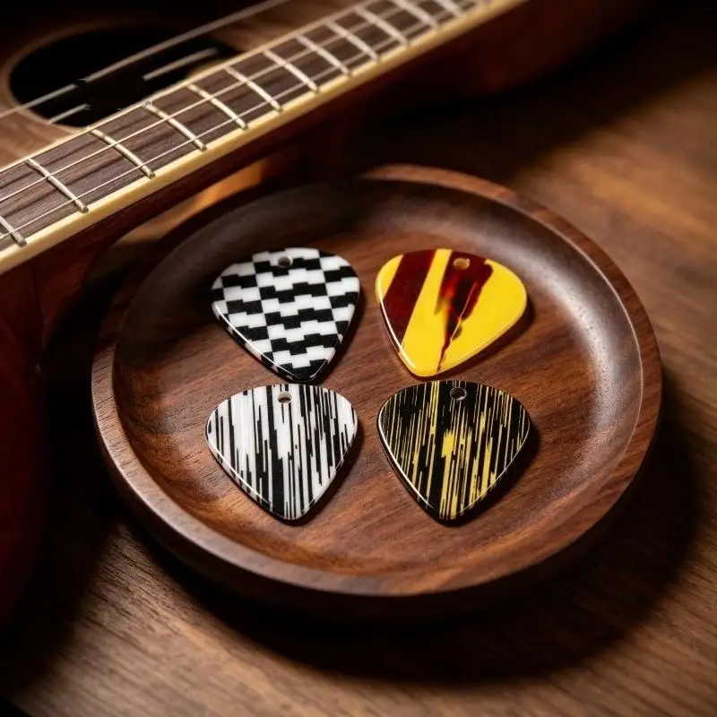 10Pcs Guitar Picks Plectrum With Bag Celluloid Electric Smooth Guitar Pick Bass Acoustic Electric Guitar Accessories