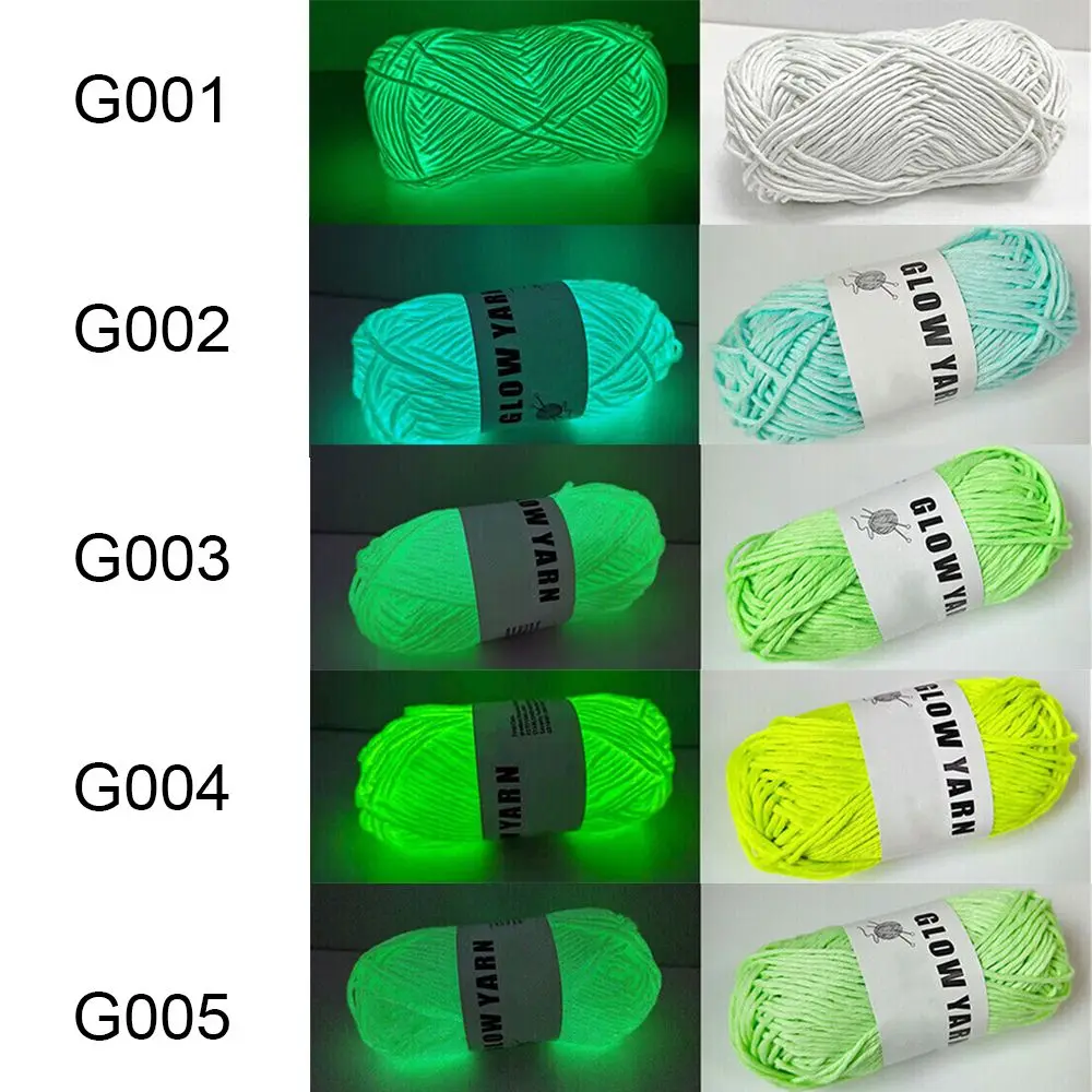 Novel Functional Yarn Glow in the Dark Polyester Luminous Chunky Yarn