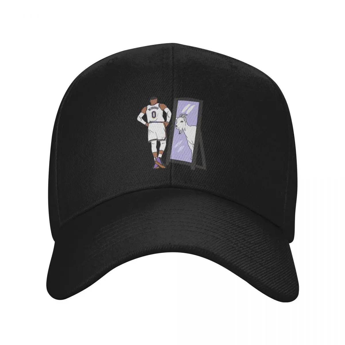 

Russell Westbrook Mirror GOAT (Lakers) Baseball Cap Beach Outing Brand Man cap black Anime Hat Hats Woman Men's