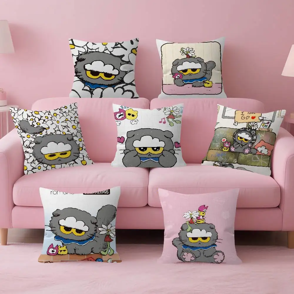 Personalized Pillow Cover Kids Bedroom Wild Party Decor Pillowcase kid Birthday shower Gift Cloud Cat Z-ZOA album